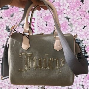 Juicy Couture Tan Satchel Bag with Structured Design